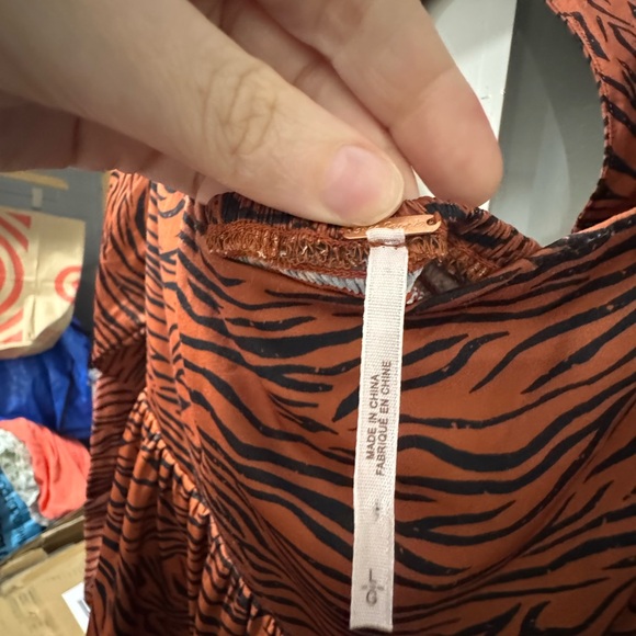 Free People Tiger Print Long Sleeve Top - Picture 2 of 3